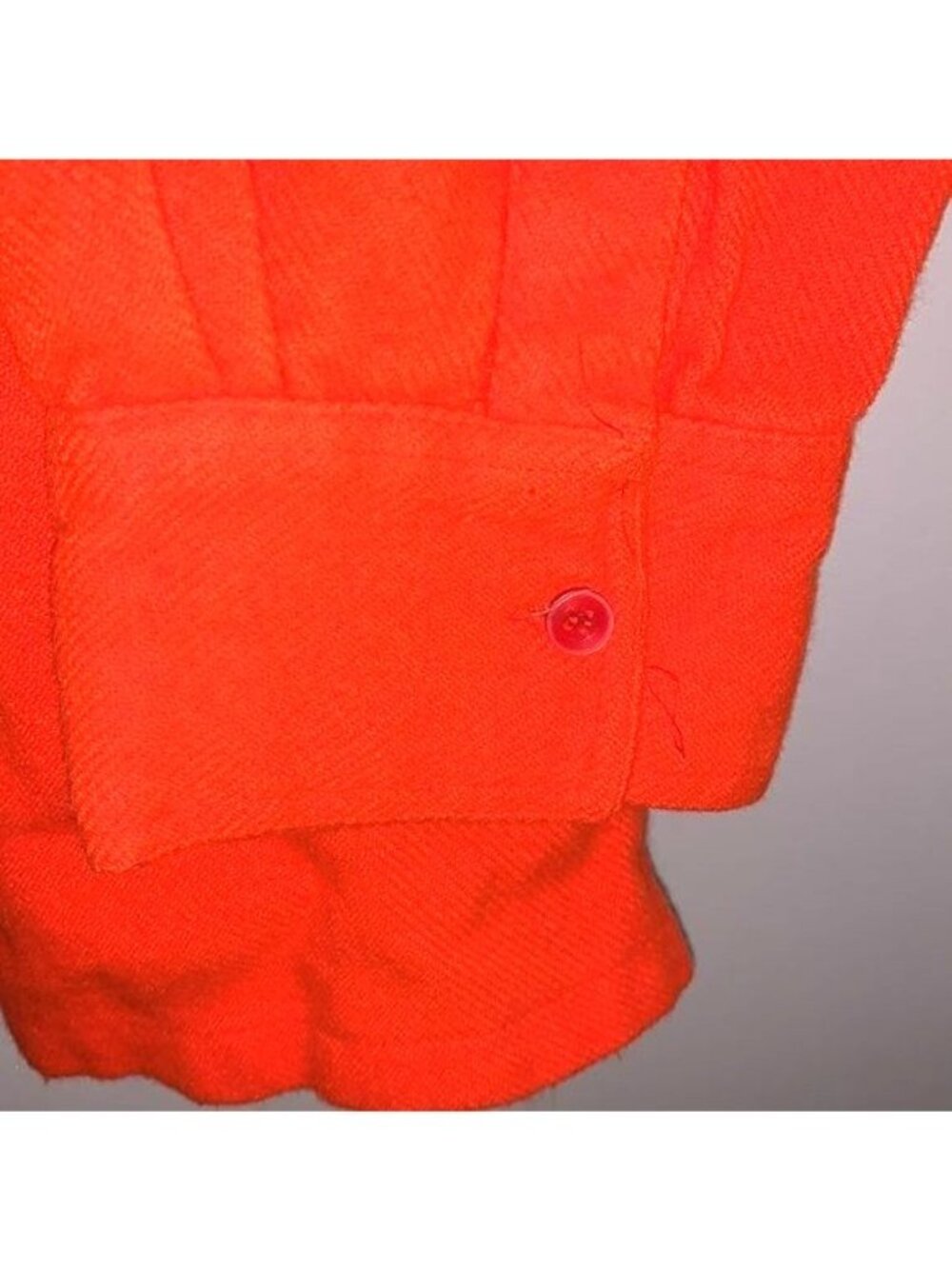 Vintage Hi-Gear Orange Button-Up Shirt XL Long Sleeve 100% Acrylic - Picture 5 of 10